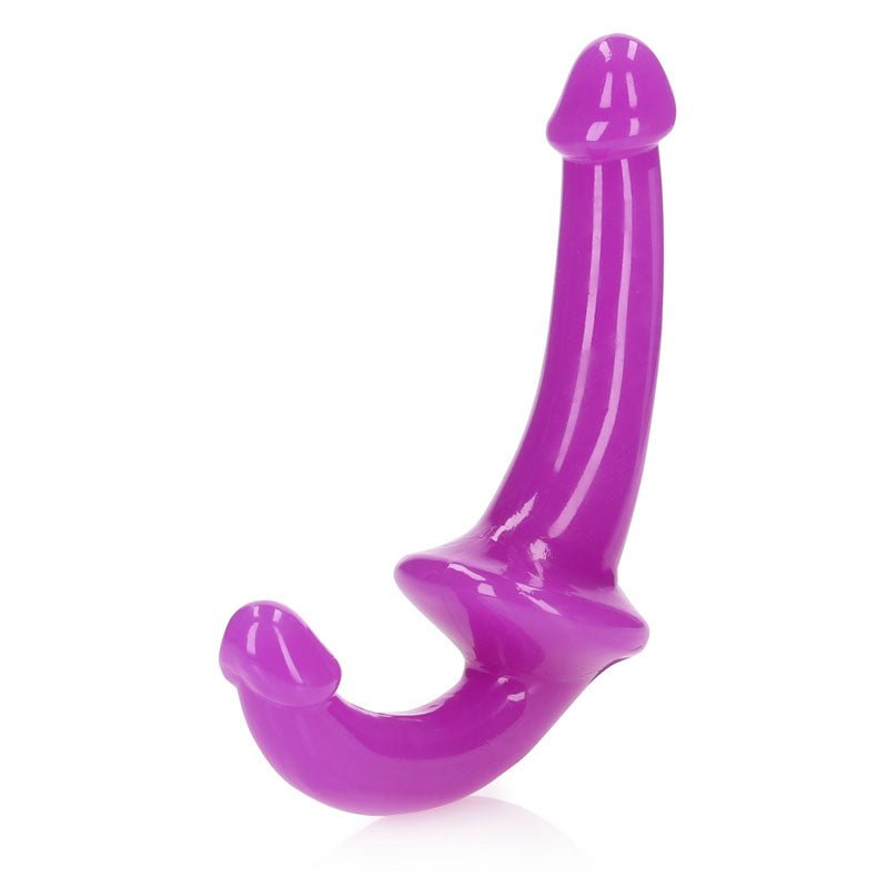 REALROCK 13.5 cm Strapless Strap-On Glow in the Dark - Purple - Glow In Dark Purple Strapless Strap-On